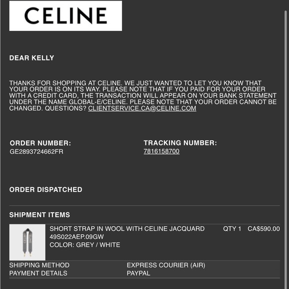 celine short wool strap jacquard - Picture 7 of 7